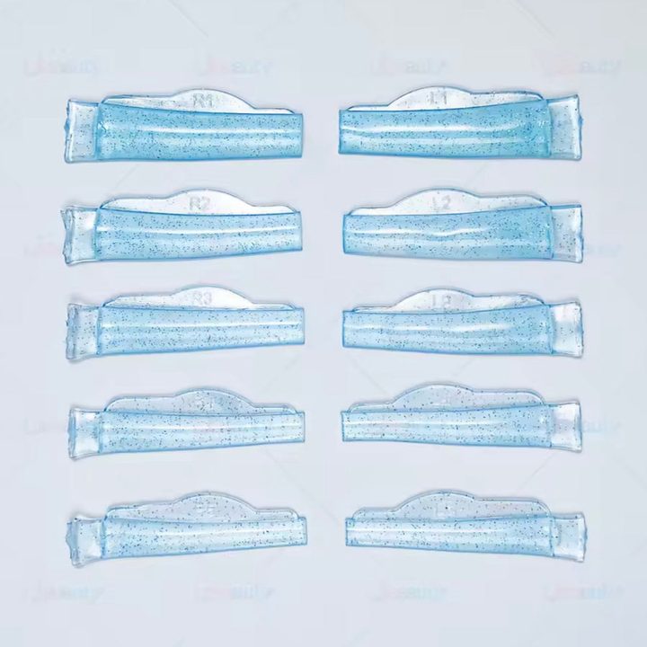 סיליקונים L כחול נצנצים – נדבקים ללא דבק